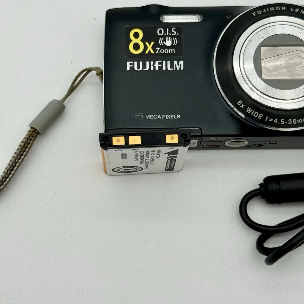 Fujifilm FinePix JZ250 16MP Digital Camera Black READ Menu Button Issue Bundle